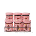 1000ml 6-Piece set glass storage jar kitchen canisters Pink rhyolite hotel wedding outdoor Glass spice jar set